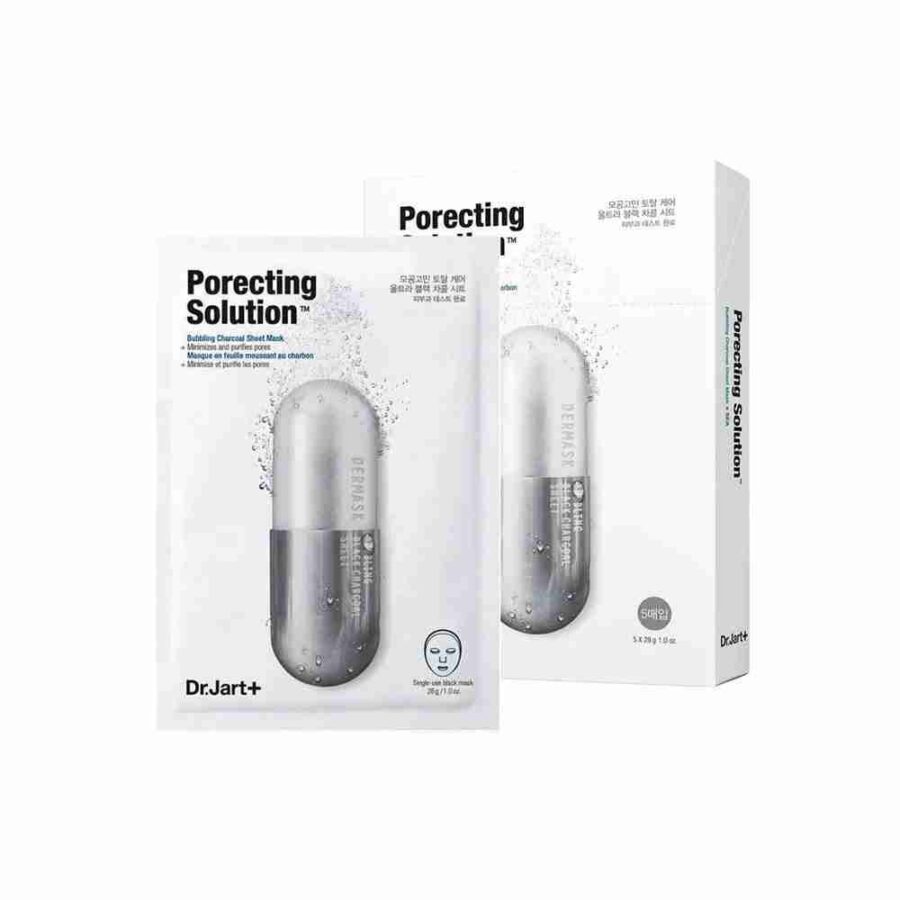 Dr. Jart+ Dermask Ultra Jet Porecting Mask 5er Set – porenverfeinernde Blasenmaske mit Aktivkohle für ölige Haut und Porenreinigung.