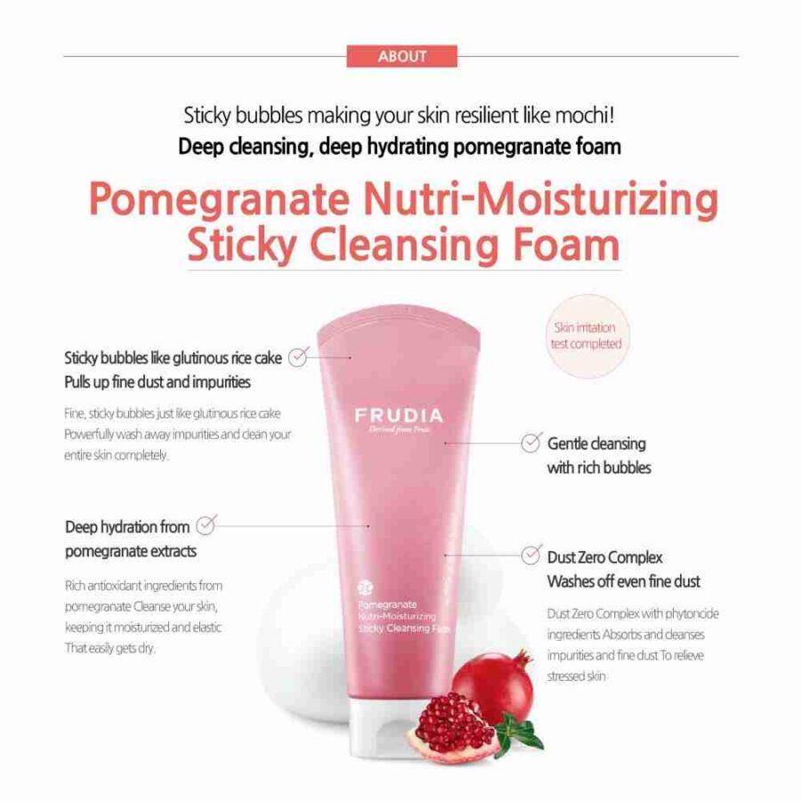 Frudia Pomegranate Nutri-Moisturizing Sticky Cleansing Foam