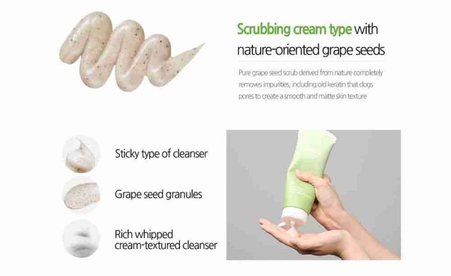 Frudia Green Grape Pore Control Scrub Cleansing Foam