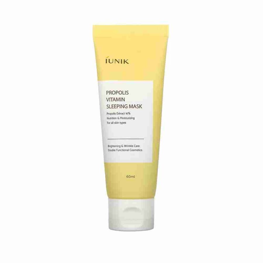 iUNIK Propolis Vitamin Sleeping Mask – regenerierende Nachtcreme mit Propolis, Vitaminbaum und Centella für strahlende Haut