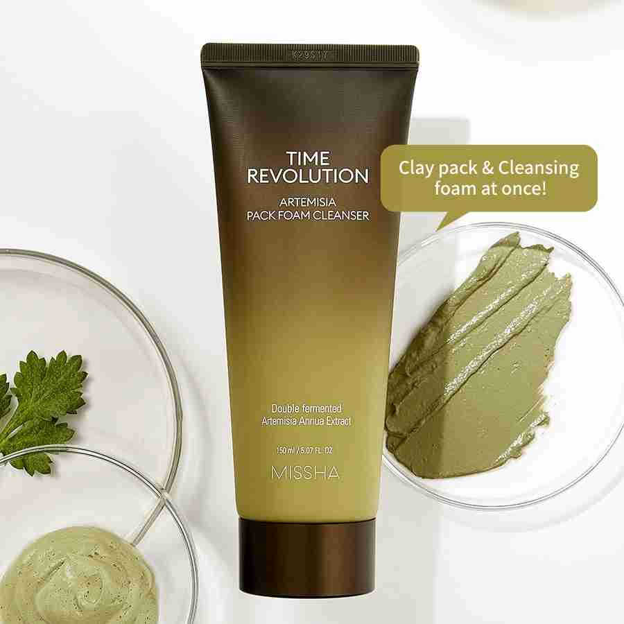 Missha Time Revolution Artemisia Pack Foam Cleanser