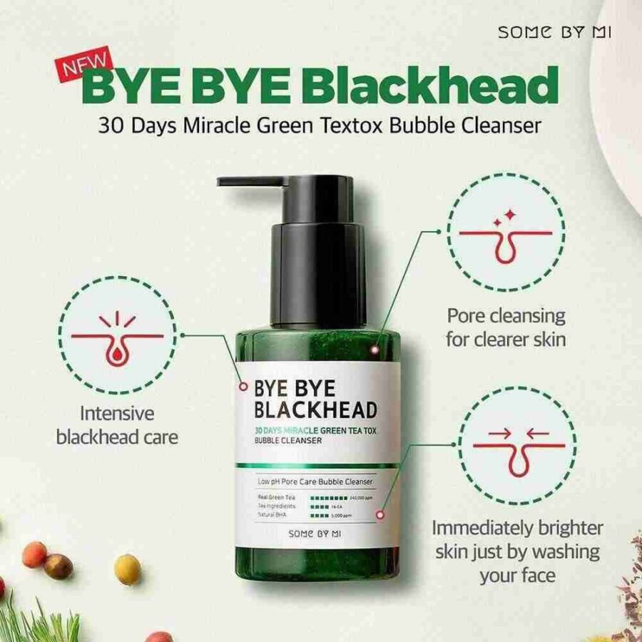 Some By Mi Bye Bye Blackhead 30 Days Miracle Green Tea Tox Bubble Cleanser
