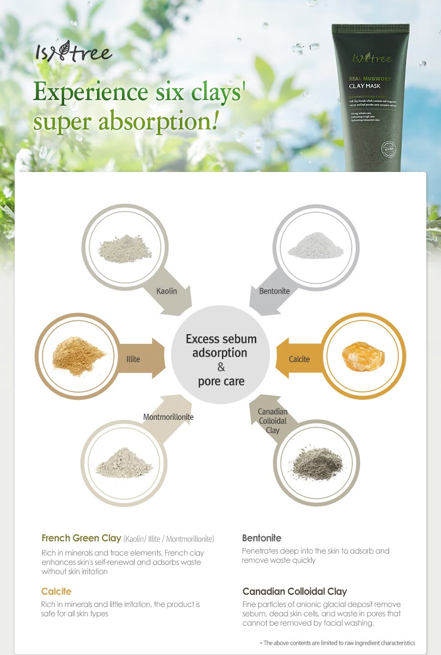 Isntree Real Mugwort Clay Mask