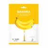 5C CURE Banana Intensive Essence Mask – feuchtigkeitsspendende koreanische Tuchmaske mit Banana Extract und Hyaluron für strahlende, gepflegte Haut