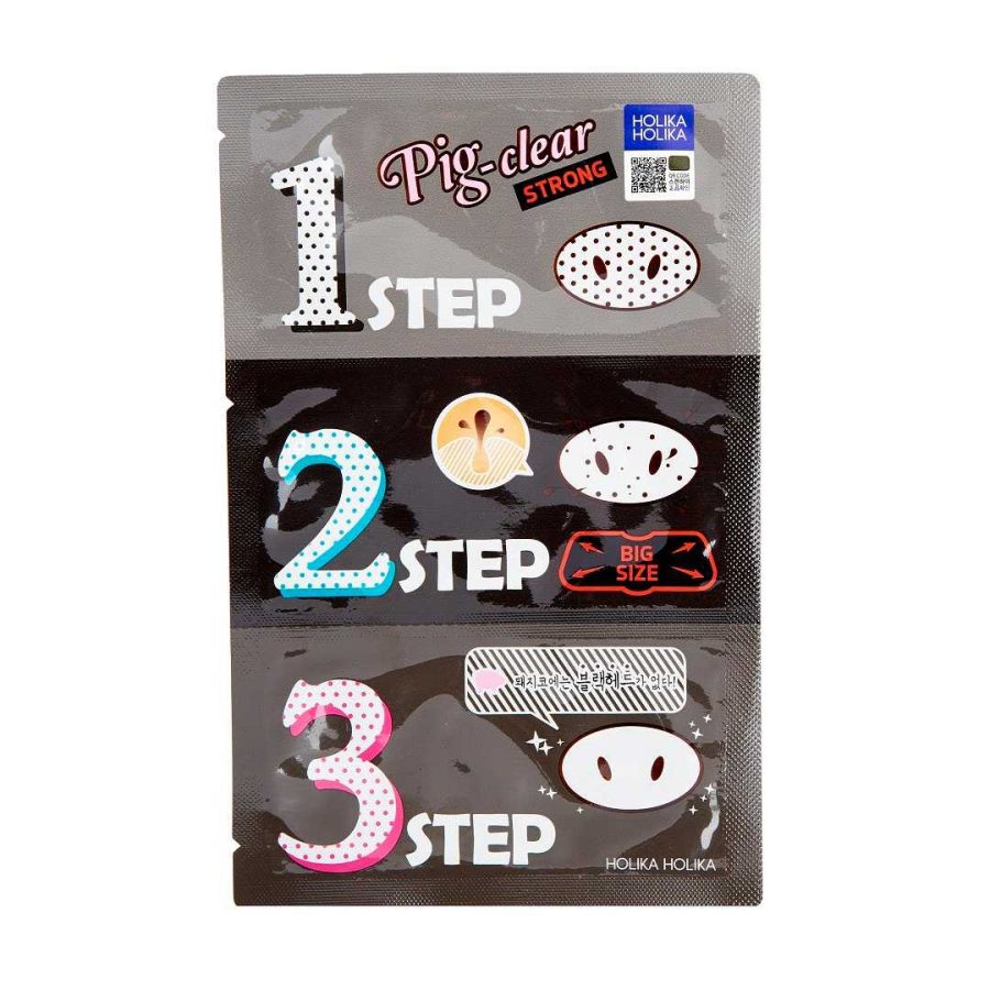 Holika Holika Pig Nose clear black head 3 Step kit Strong