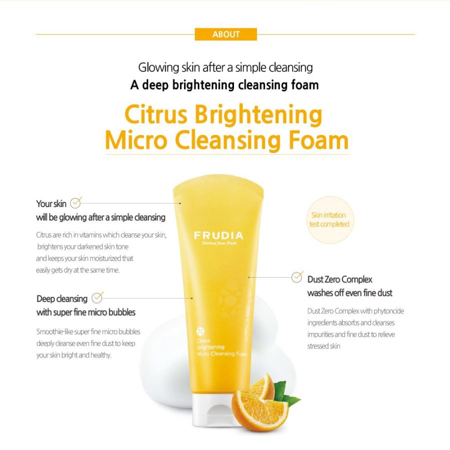 Frudia Citrus Brightening Micro Cleansing Foam