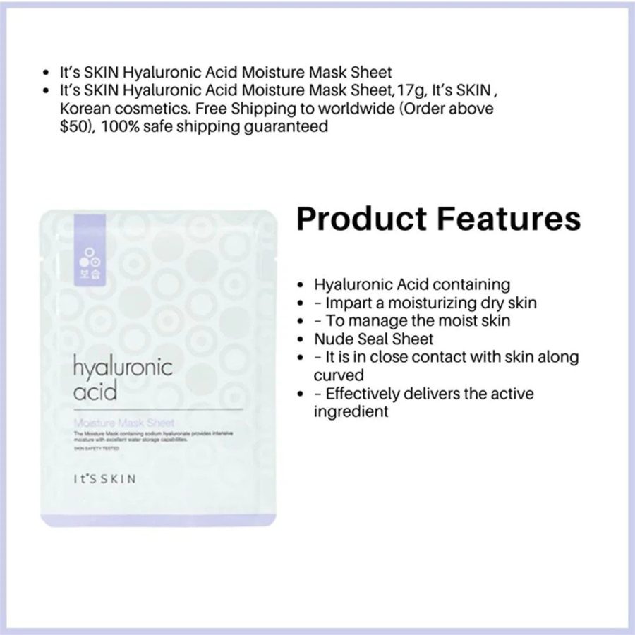 It's Skin Hyaluronic Acid Moisture Mask Sheet