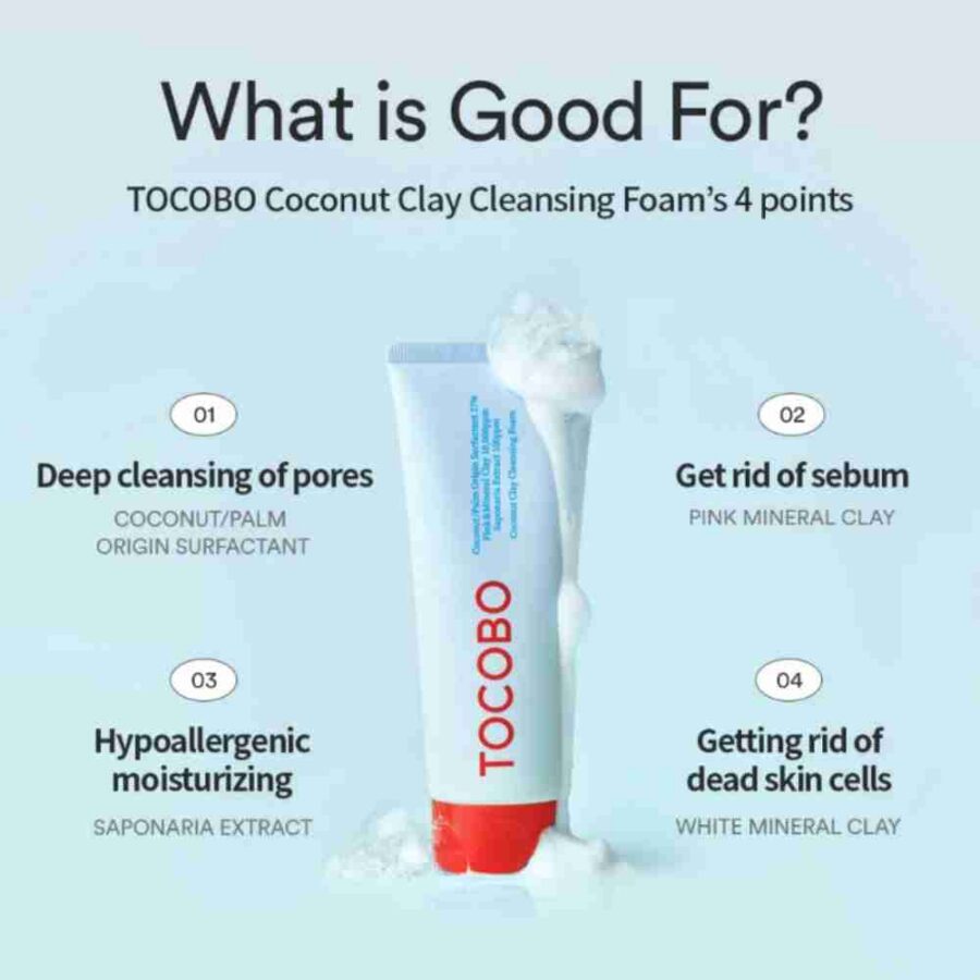 TOCOBO Coconut Clay Cleansing Foam