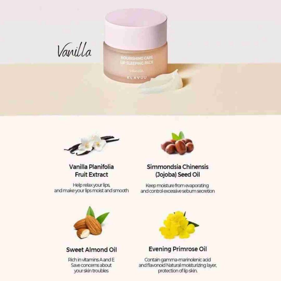 KLAVUU Nourishing Care Lip Sleeping Pack Vanilla