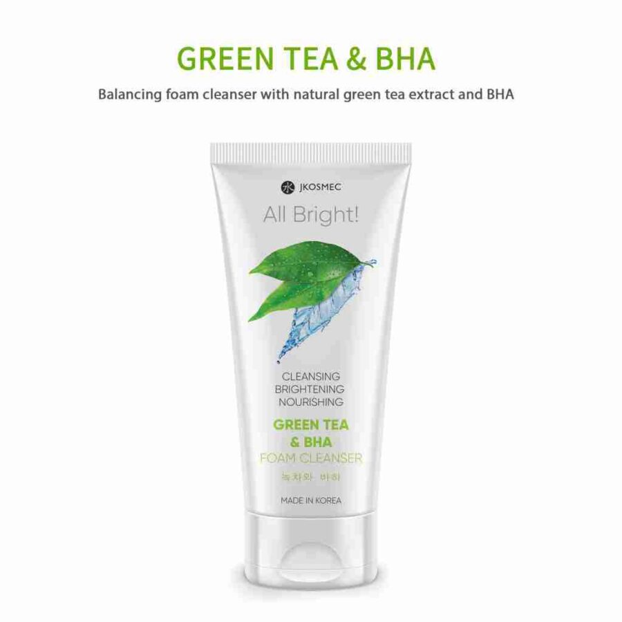 JKosmec All Bright Green Tea and BHA Foam Cleanser