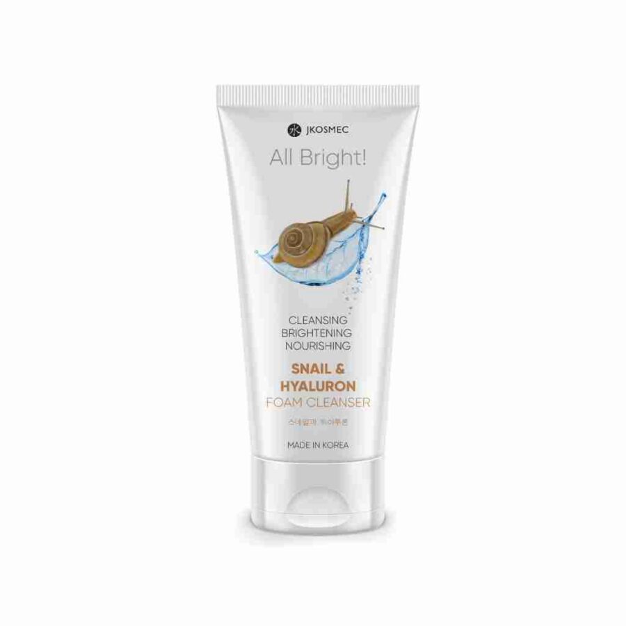 JKosmec All Bright Snail & Hyaluron Foam Cleanser – Feuchtigkeitsspendender Reinigungsschaum