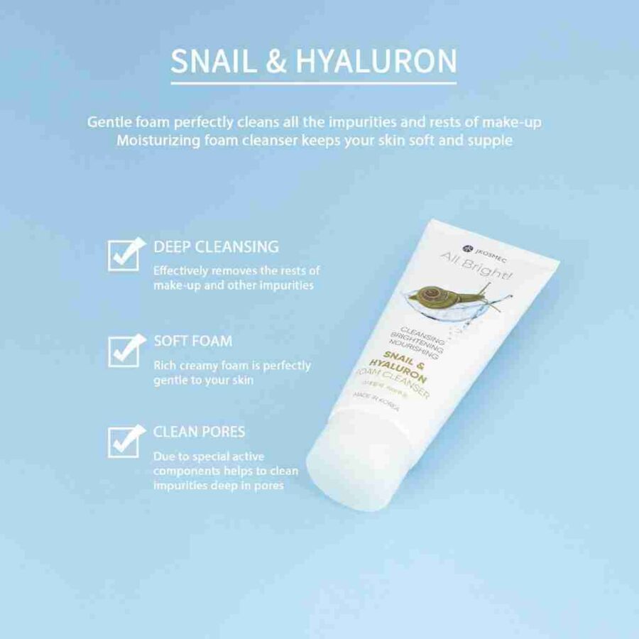 JKosmec All Bright Snail and Hyaluron Foam Cleanser