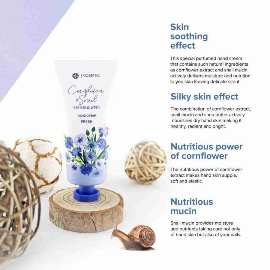 JKosmec Cornflower and Snail Hand Cream