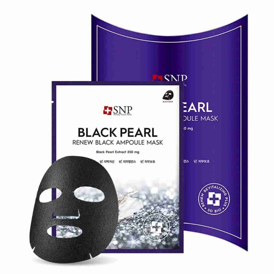 SNP Black Pearl Renew Black Ampoule Mask