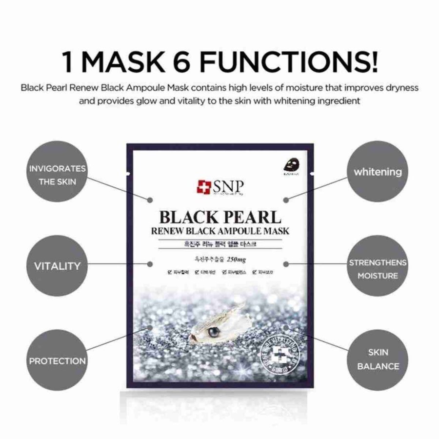 SNP Charcoal Mineral Black Ampoule Mask