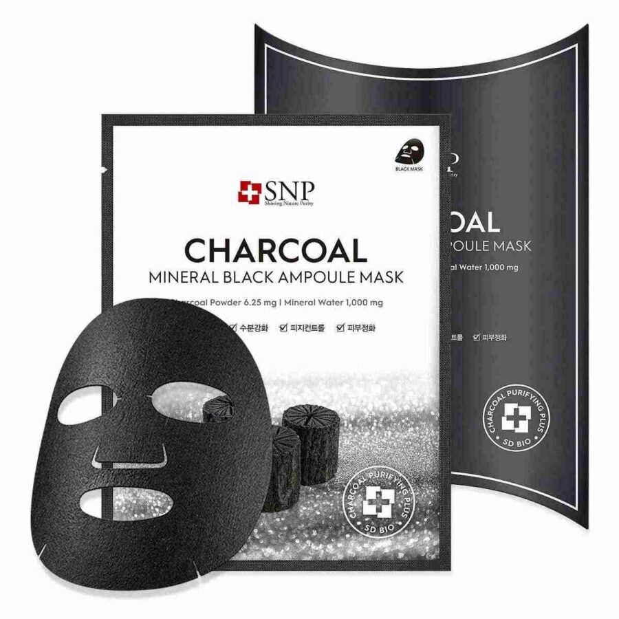 SNP Charcoal Mineral Black Ampoule Mask