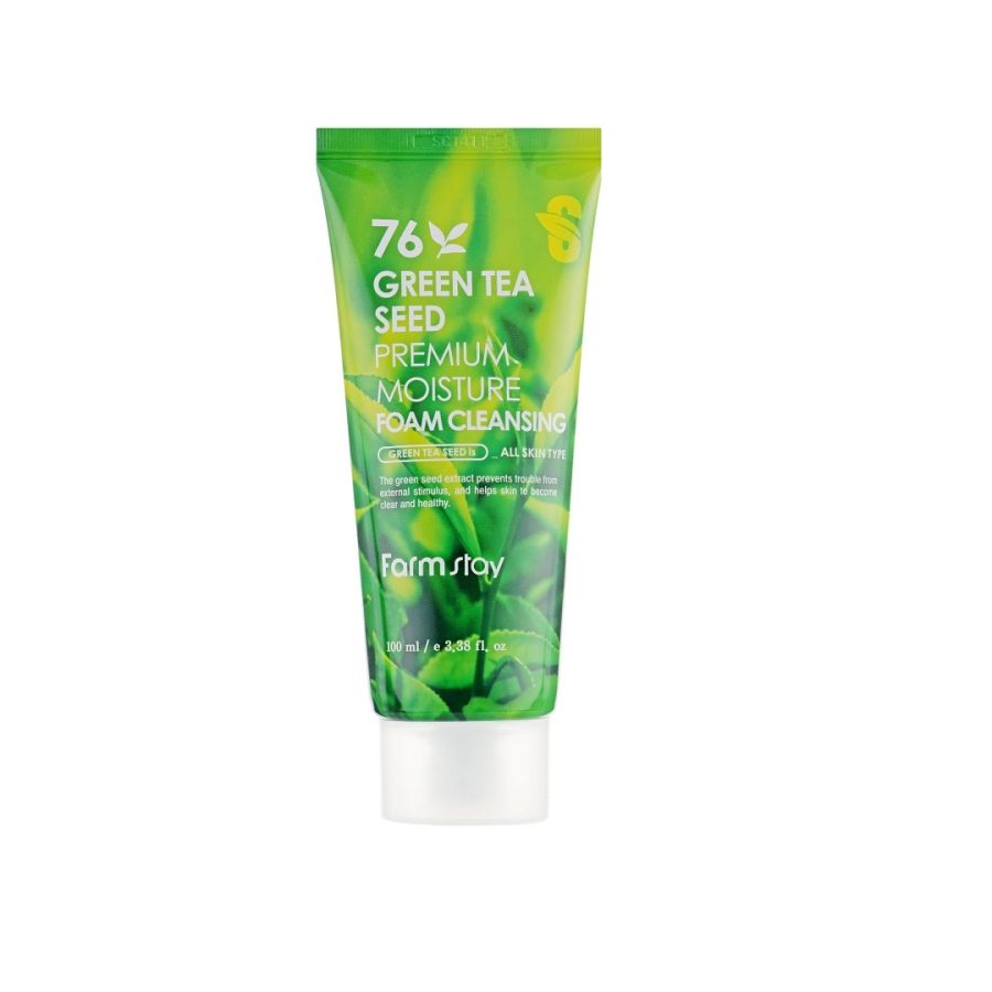 Farmstay Green Tea Seed Premium Moisture Foam Cleansing 100ml
