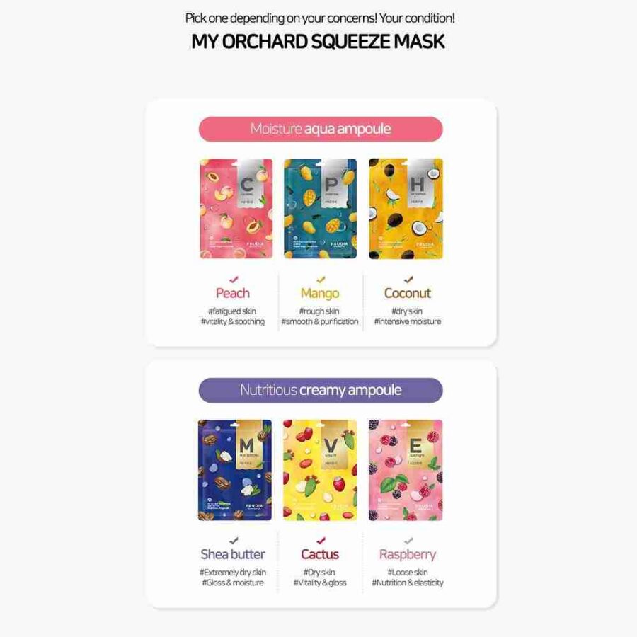 Frudia My Orchard Squeeze Mask Line